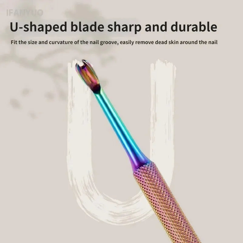 Dual-headed Stainless Steel Cuticle Tool Dead Skin Remover Nail