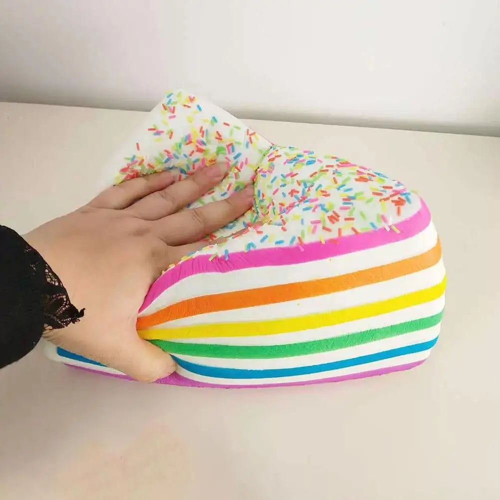 14cm 1/2pcs Rainbow Cake Slow Rising Simulated Food Squeeze Toy Stress Relief Decompression Toy Gift for Kids Adults Zpaxo