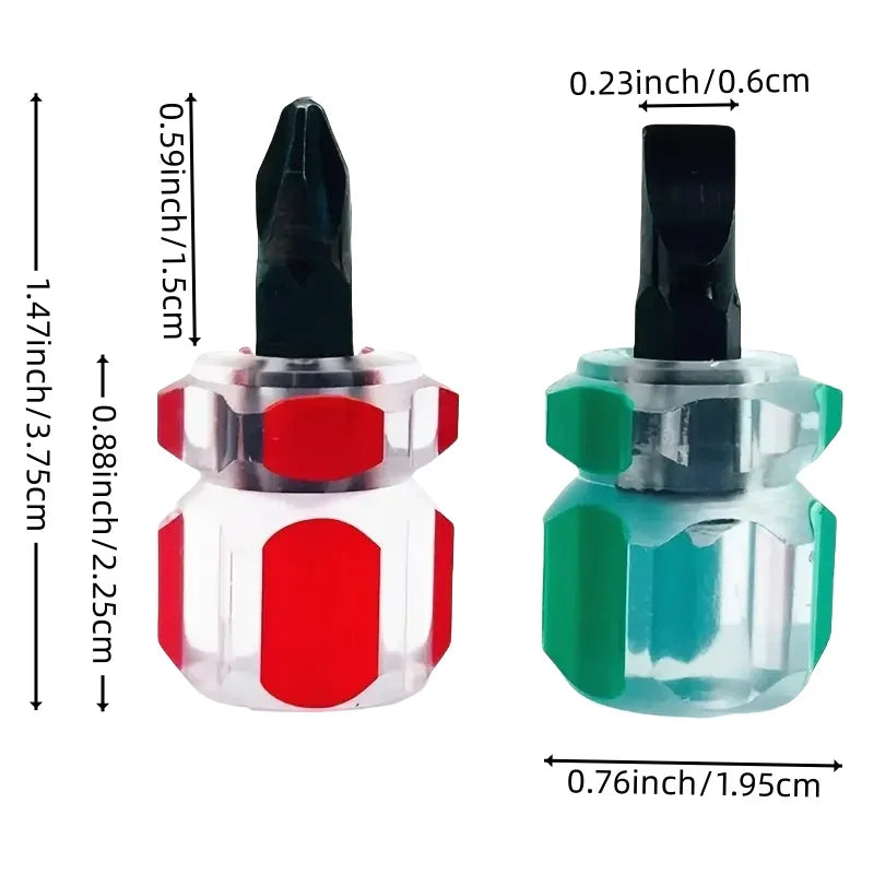 Ultra short mini cross flathead screwdriver Zpaxo Word with a cross