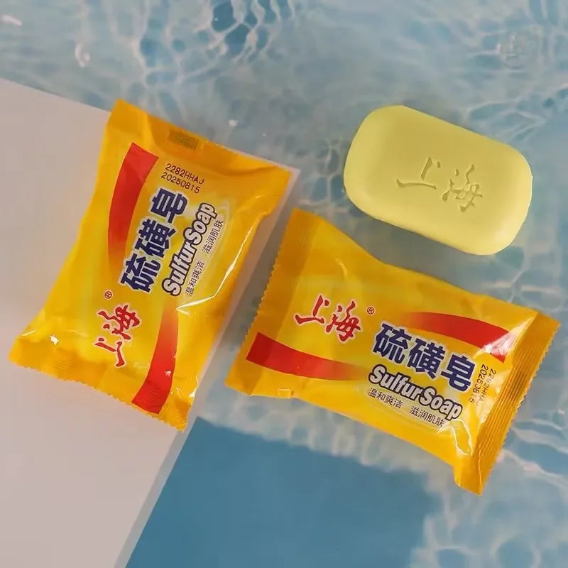 Shanghai Sulfur Soap 5-Pack – Deep Clean Face, Hand & Body Sulfur Bar Soap Zpaxo