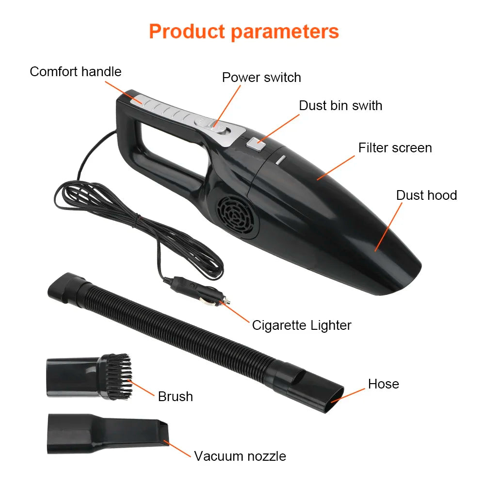12V 120W Car Vacuum Cleaner Portable Wet And Dry dual-use Vacuum Cleaner Powerful Handheld Mini Vaccum Cleaners High Suction Zpaxo