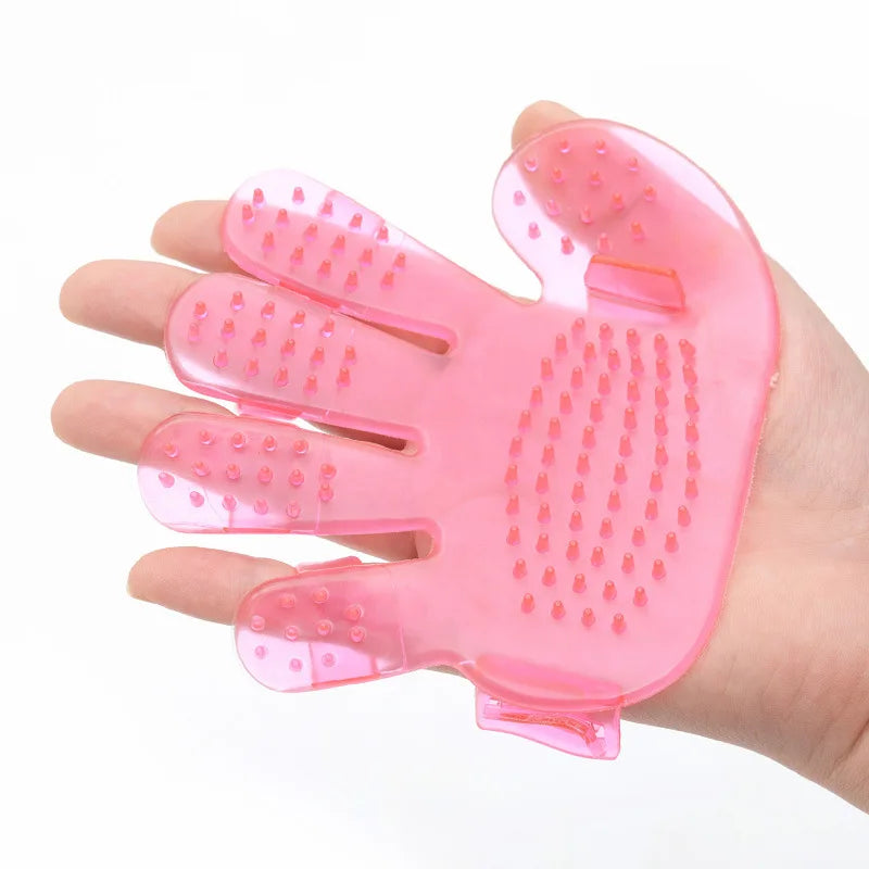 Dog Pet Brush Glove Deshedding Gentle Efficient Grooming Bath Cat