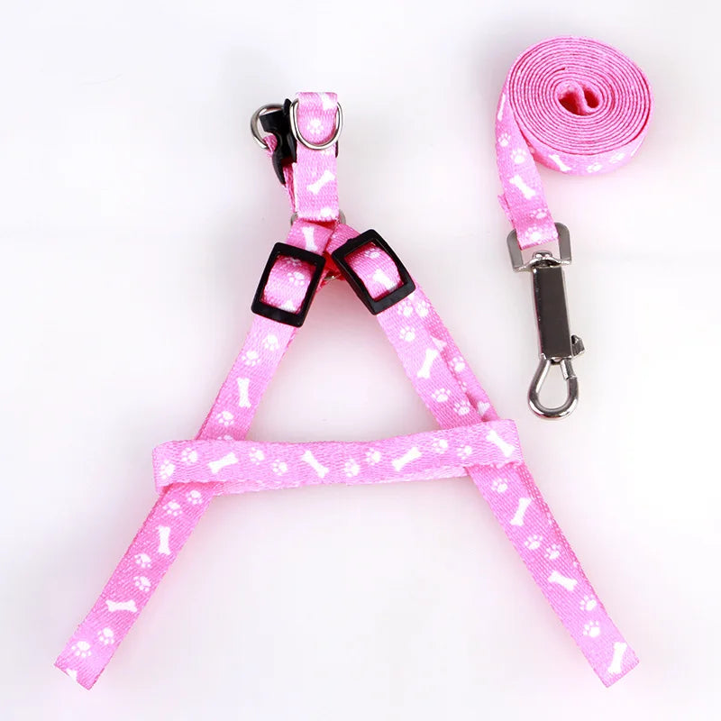 Small Dog Leash Puppy Leashes Teddy Pet Harness Cute Lead Rope Cat Zpaxo Pink