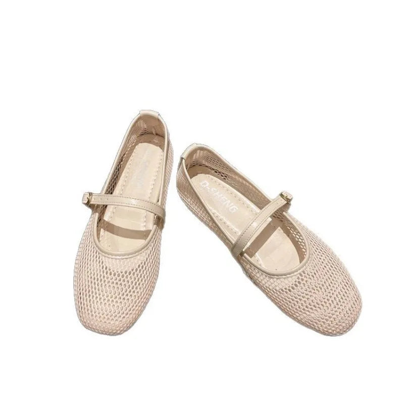 Summer Fishing Net Flat Bottom Sandals Hollow Design Fashio Low Cut