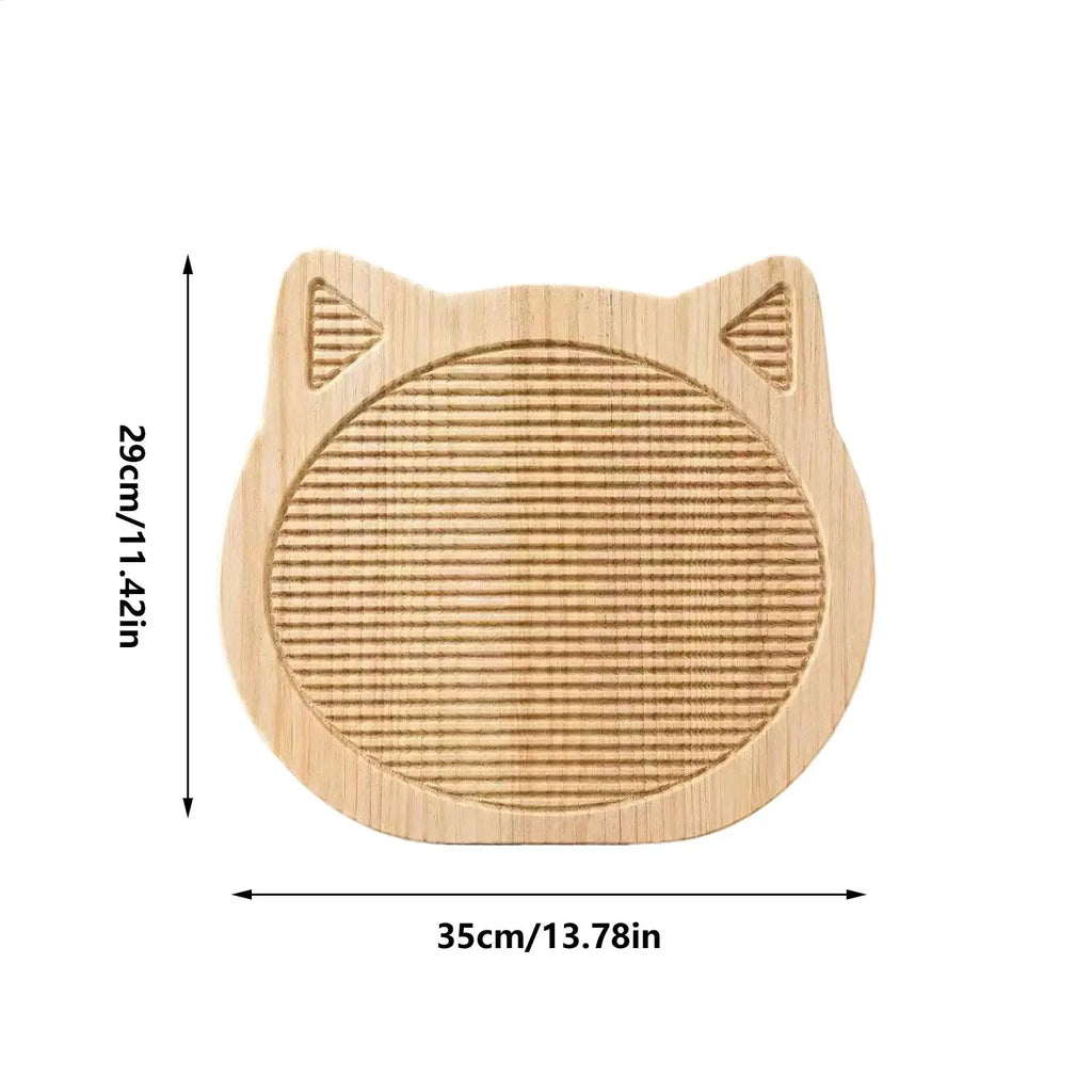 Cat Scratching Board Wooden Kitten Exercise Scratcher Pad Indoor Home