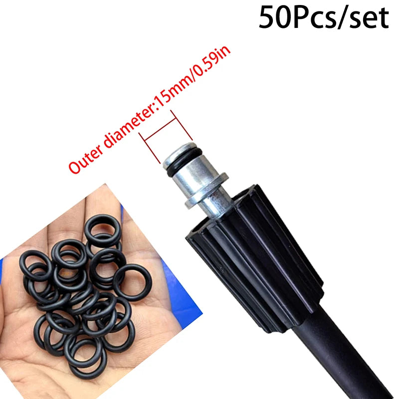 50-Pack O-Ring Seals for Pressure Washers & Car Wash Machines