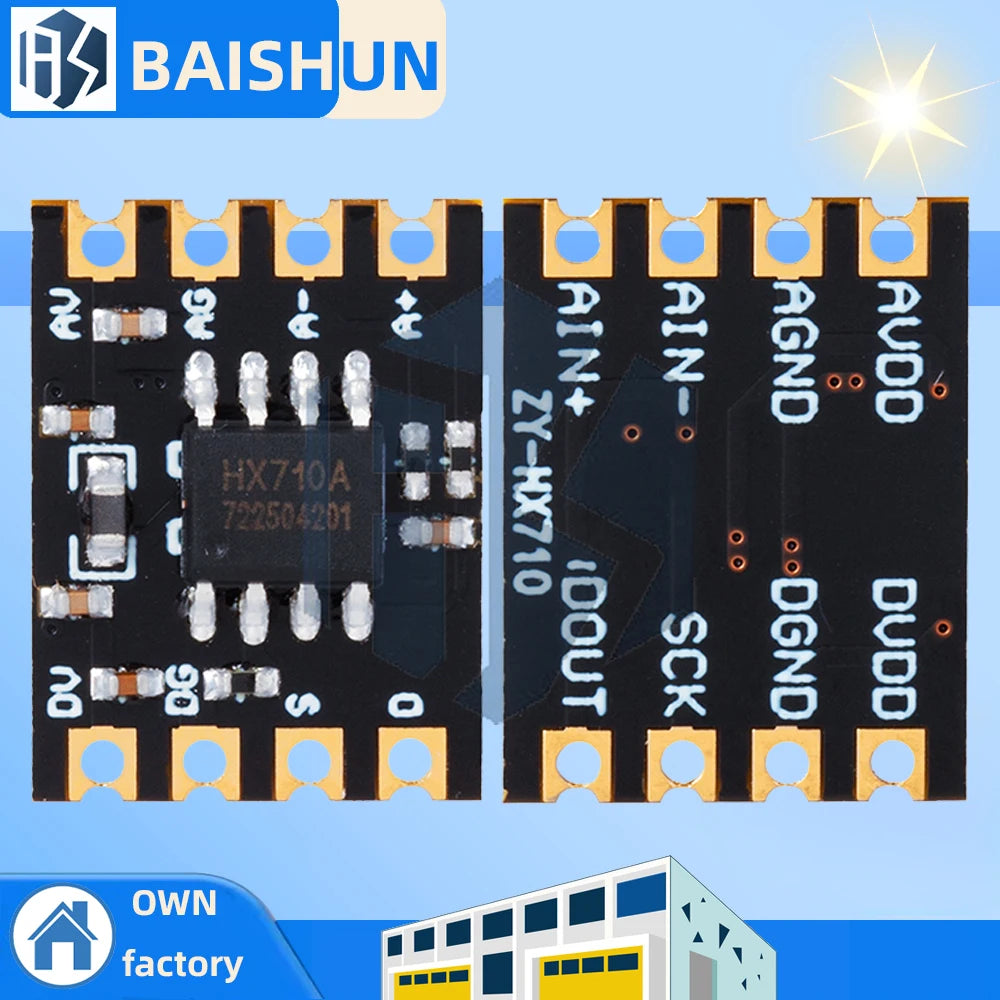 HX710A 24-Bit High Precision ADC Module, 2.5V-5.5V Dual-Wire Single-Channel A/D Sampling Module Zpaxo