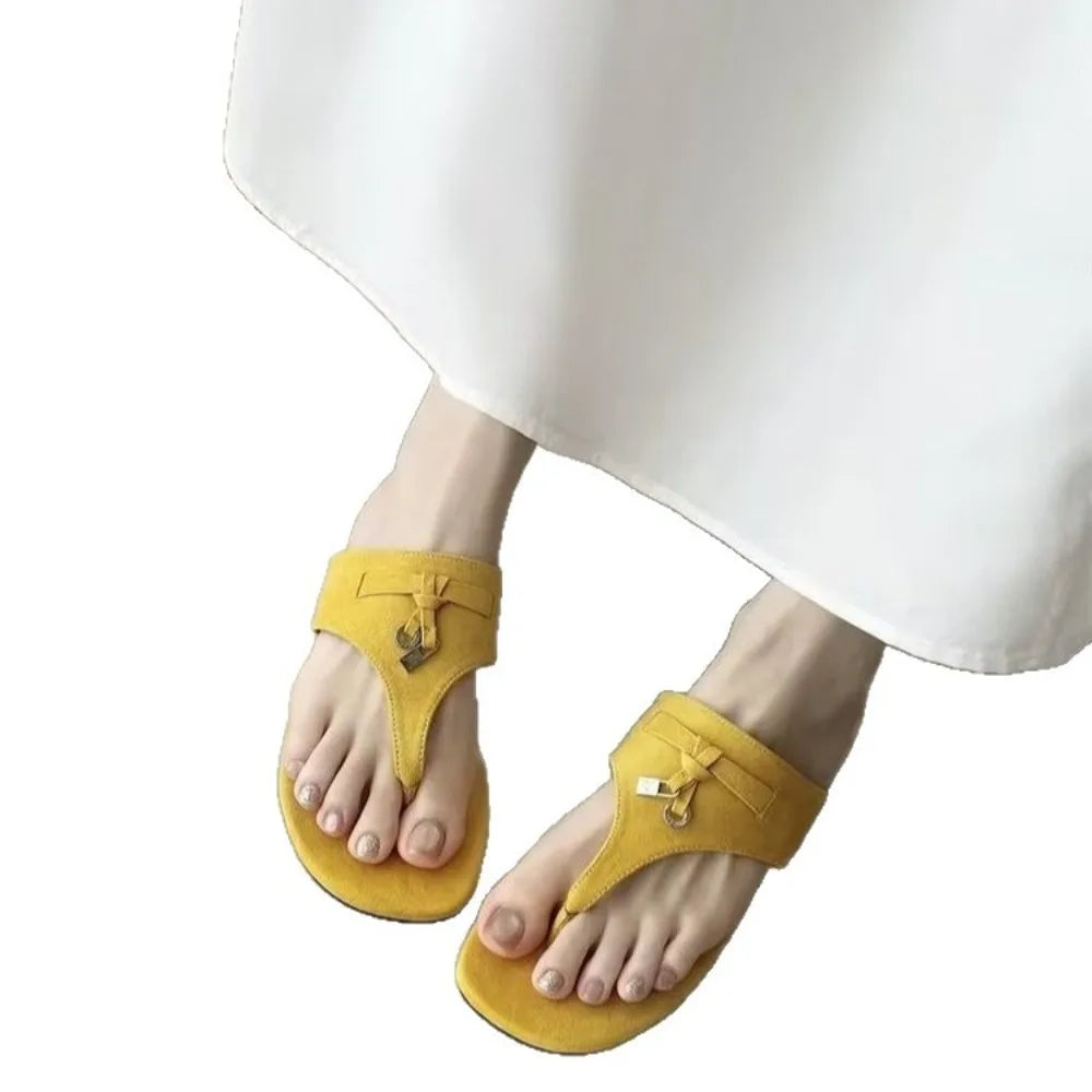 2025 Summer New Fashion Versatile Flat Toe Flip-flops Women's Outdoor Holiday Beach Shoes Casual Sandals Zpaxo
