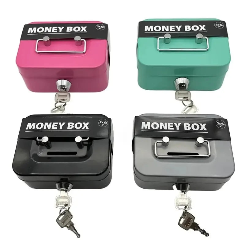 Lockable Safe Key Portable Metal Creative Coin Organiser Sturdy