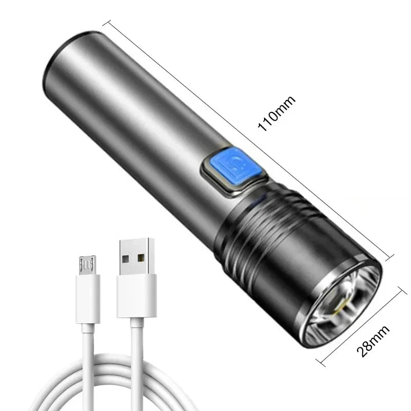 395nm UV Flashlight Blacklight Zoomable USB Rechargeable Light