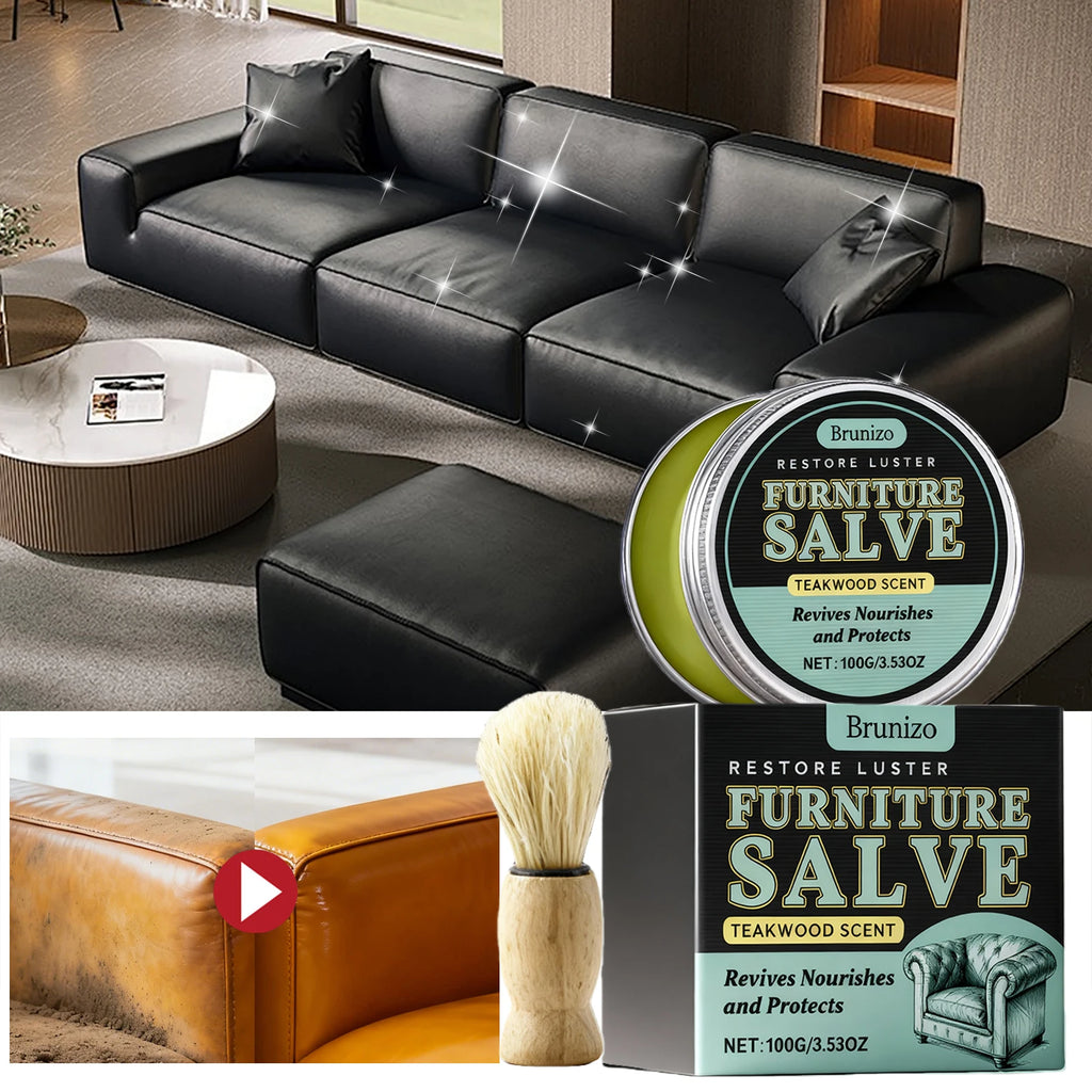 Leather Conditioner with Brush Polisher Moisturizer and Restorer 3.53oz Easy To Apply for Leather Furniture Home Sofa Car Seats Zpaxo