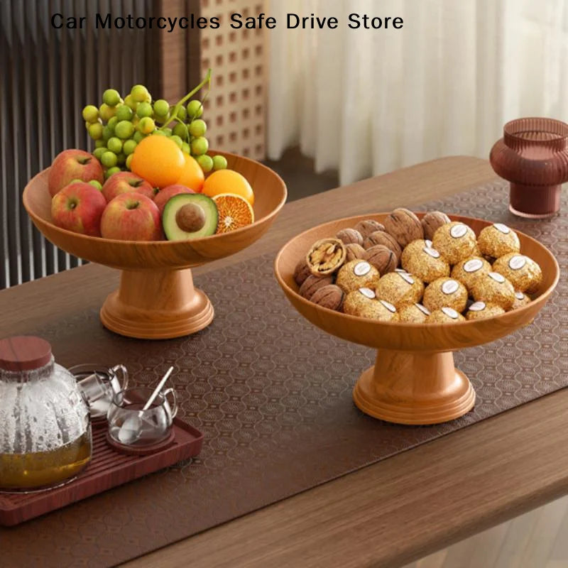 CMNordic Retro Simulation Wood Snack Fruit Tray Detachable Plate