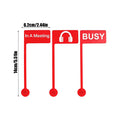 Office Desk Flag 3 Pieces Portable Focus Indicator Sign Red Alert Office Desk Flag for Women Home Work Computer Station School Zpaxo 3PCS China Mainland