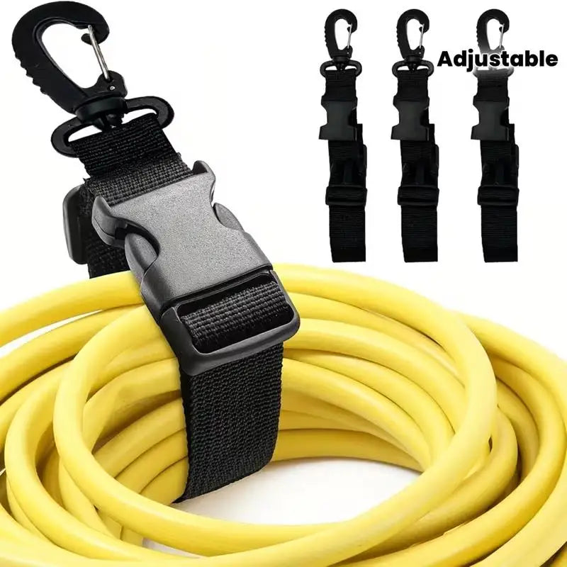 3pcs Adjustable Water Pipe Straps – Multi-Function Rope for Garden Hose, Cable Sorting & Hanging Zpaxo