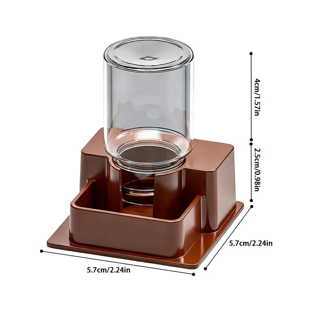Automatic Reptile Feeder & Water Dispenser – Tortoise Gecko Reptile Water Feeder Zpaxo Brown