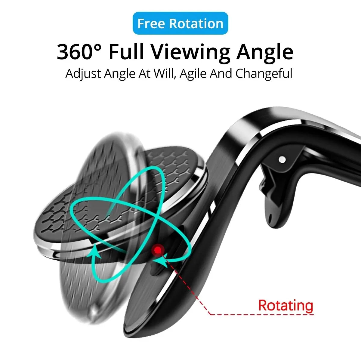 360 Rotation Phone Stand Magnetic Car Holder Air Vents Clip Mobile