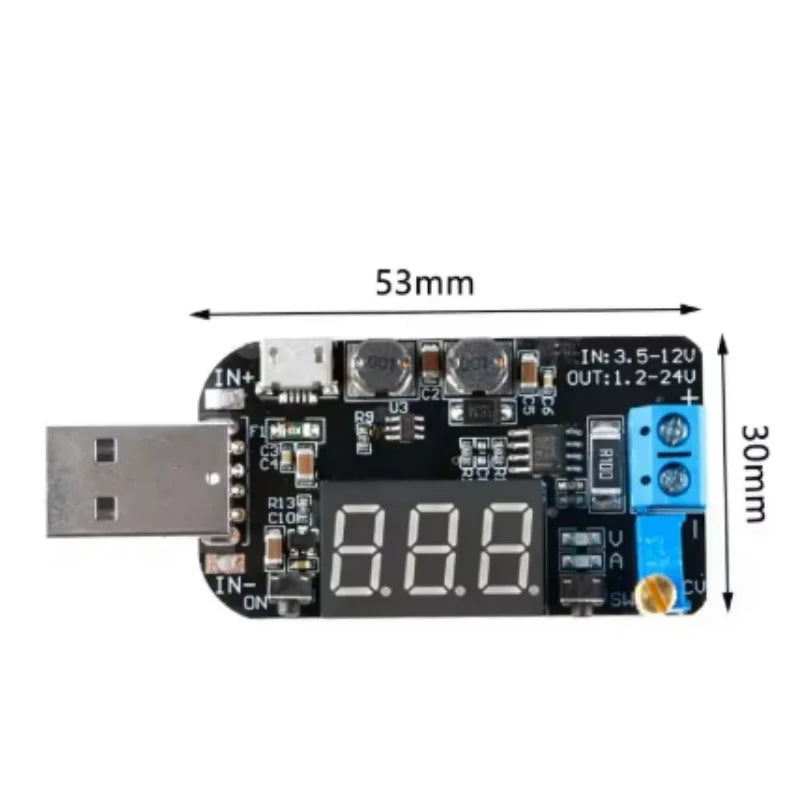 USB adjustable boost and buck power supply with current regulator module 5V to 3.3V 9V 12V 18V24V DPL Zpaxo
