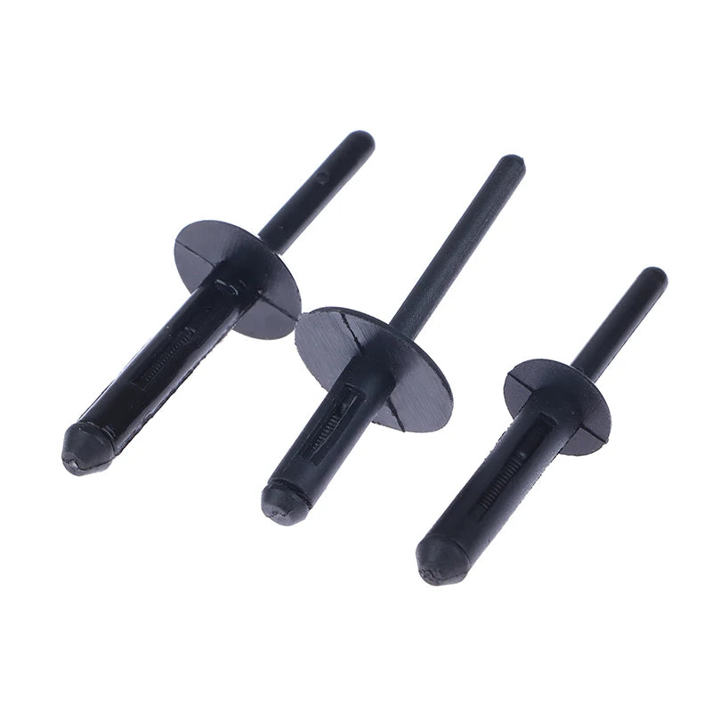 10-Pack Black Plastic Blind Rivet Clips – Auto Trim Fasteners