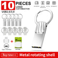 Zsuit 10pcs Usb Flash Drive 4G 8G Pen Drives 3.0 Waterproof Metal Pendrive 16GB Memory Stick Free Logo Cel Usb type-c U Disk Zpaxo usb 3.0-64GB Silver