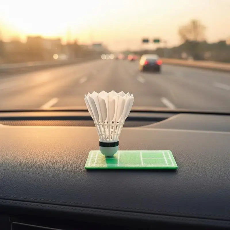 Rotating Badminton Shuttlecock Car Dashboard Ornament Decor
