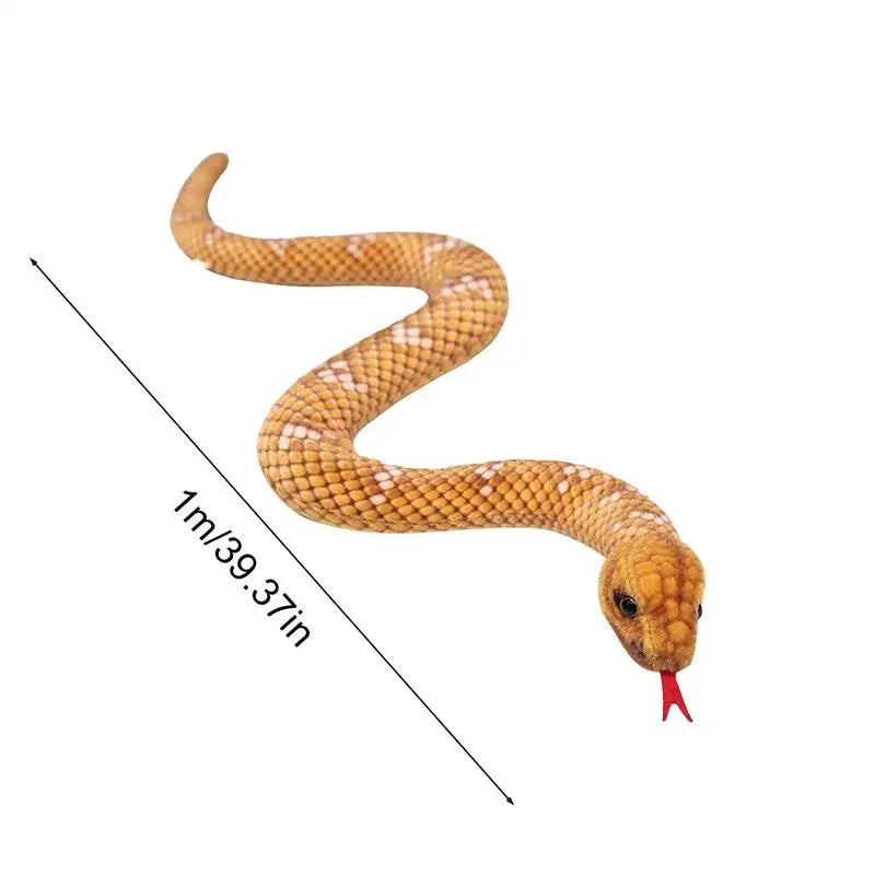 Plush Snake Giant Cobra Prank Prop Washable Stuffed Cuddle Toy Soft Zpaxo