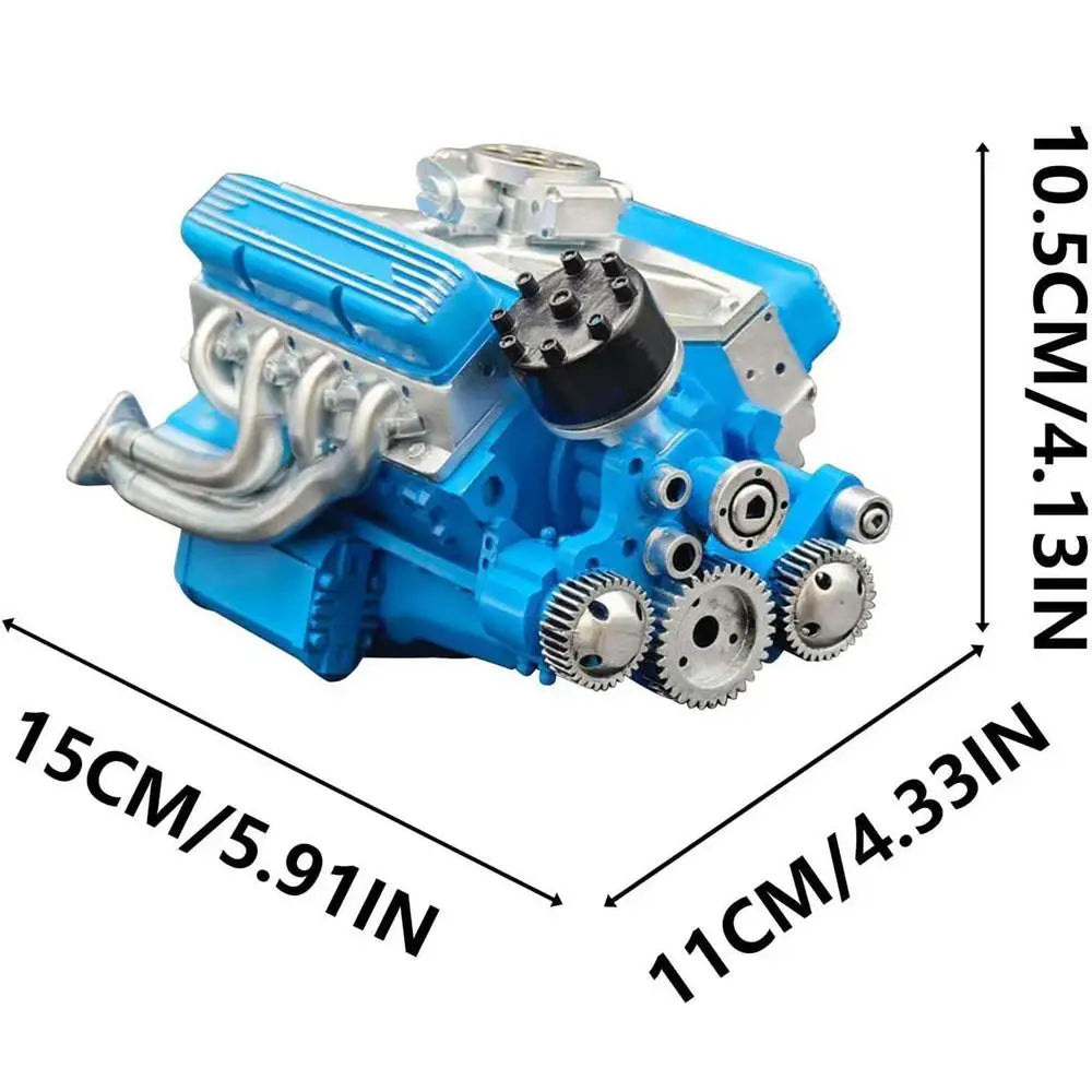 Engine Building Kit Car Engine Science Model Kit Educational Learning Games Collectible Science Toys For STEM Education Zpaxo Blue United States