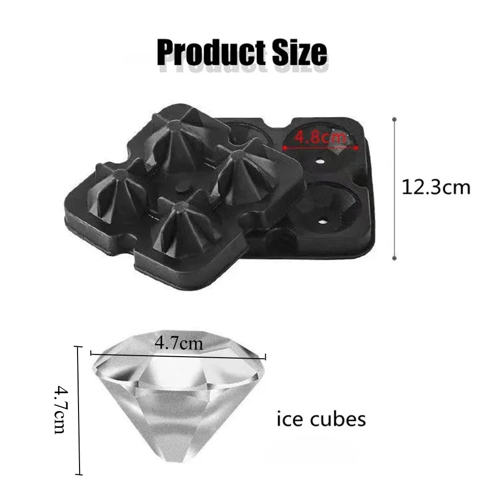 Creative 3D Silicone Ice Cube Tray, Ice Cube Trays for Freezer, Easy Release Ice Cube Molds for Whiskey, Cocktail, Chocolate Zpaxo