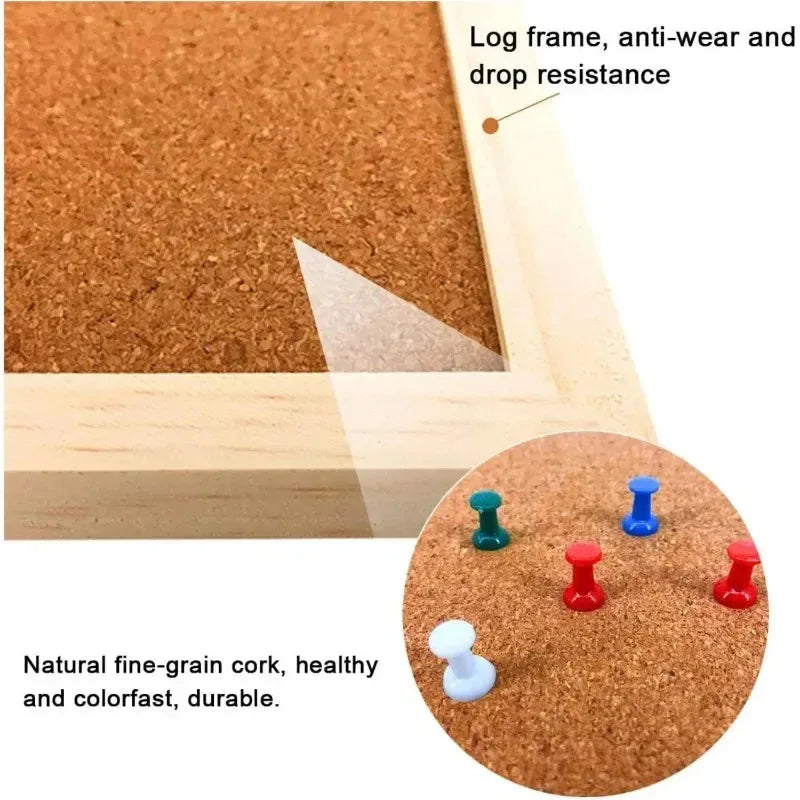 Retro Cork Board Frame Advertising Display Single-sided Photo Wall
