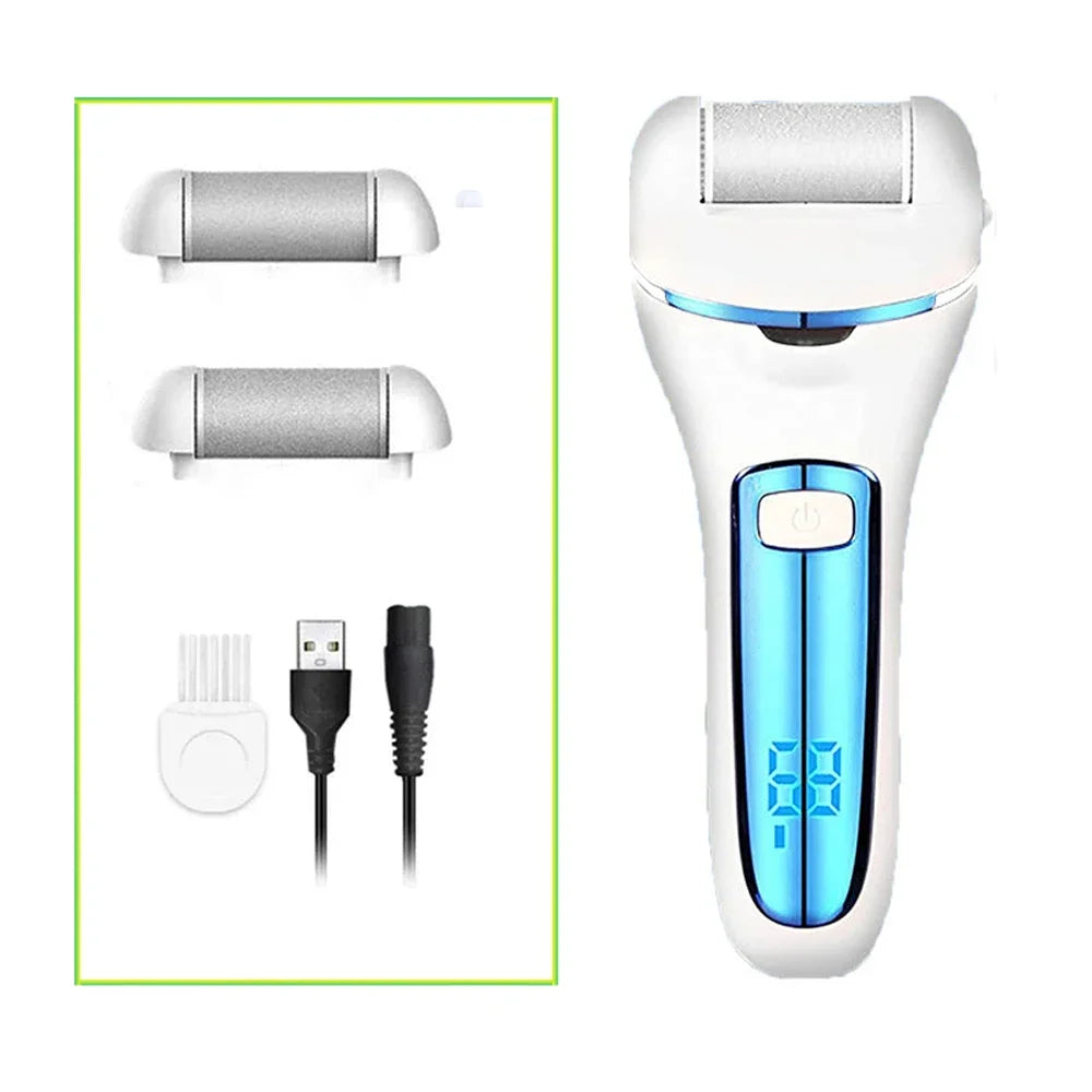 Electric Foot Callus Remover – 18-in-1 Rechargeable Pedicure Kit Electric Callus Remover Zpaxo FT001-Blue