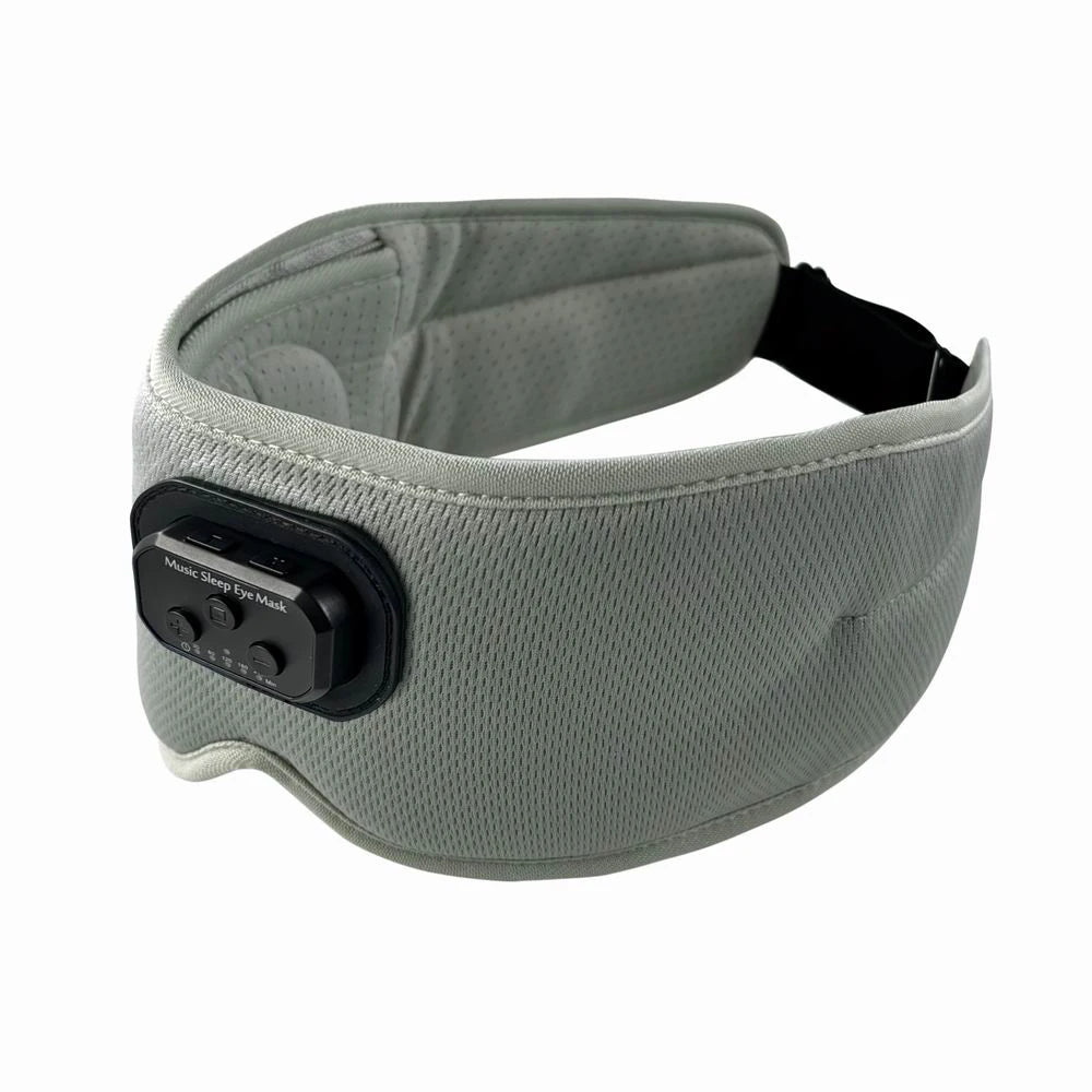 Sleeping Headphone Mask 24 White Noise Blackout Light Bluetooth-compatible With Ice-Feeling Extra Lining Sleep Eye Mask Headband Zpaxo gray