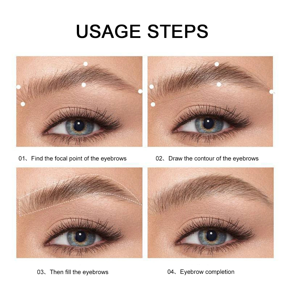 3-color Eyebrow Powder Palette With Eyebrow Brush - Natural Long-Lasting Eyebrow Powder Eyebrow Shape Waterproof and Sweat-proof Zpaxo