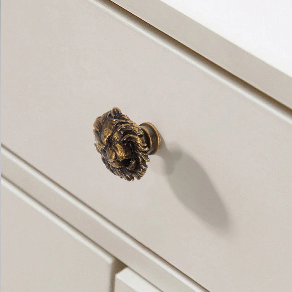 Decorative Lion Head Drawer Pulls Vintage Zinc Alloy Handles Retro Zpaxo
