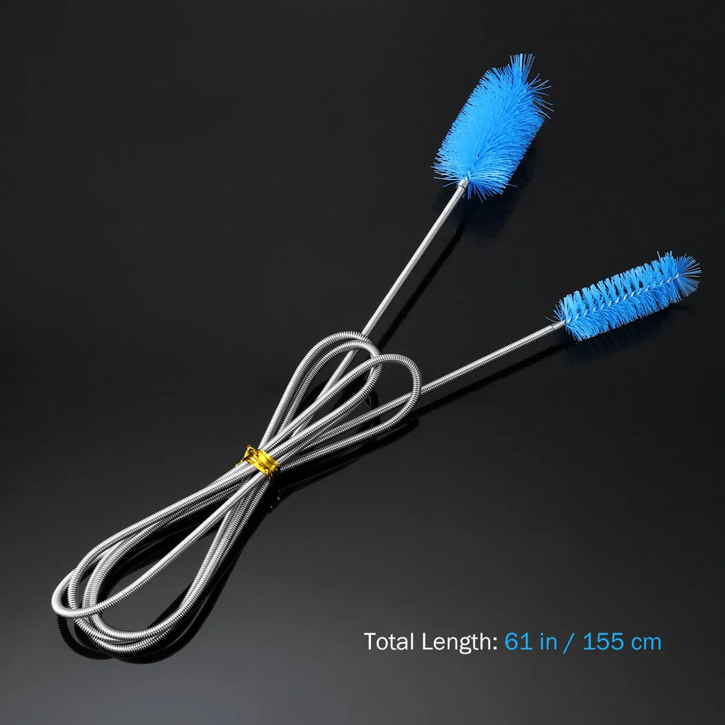 Flexible Double Ended Aquarium Water Hose Cleaning Brush Sky Blue