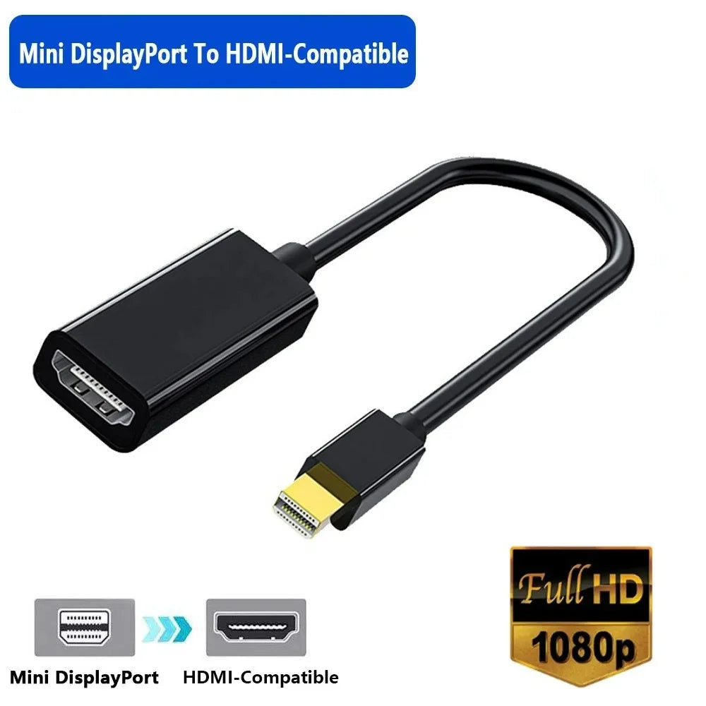 Mini DisplayPort to HDMI Adapter Cable – 4K 1080P for MacBook Display Adapter Cable Zpaxo 1080p Black