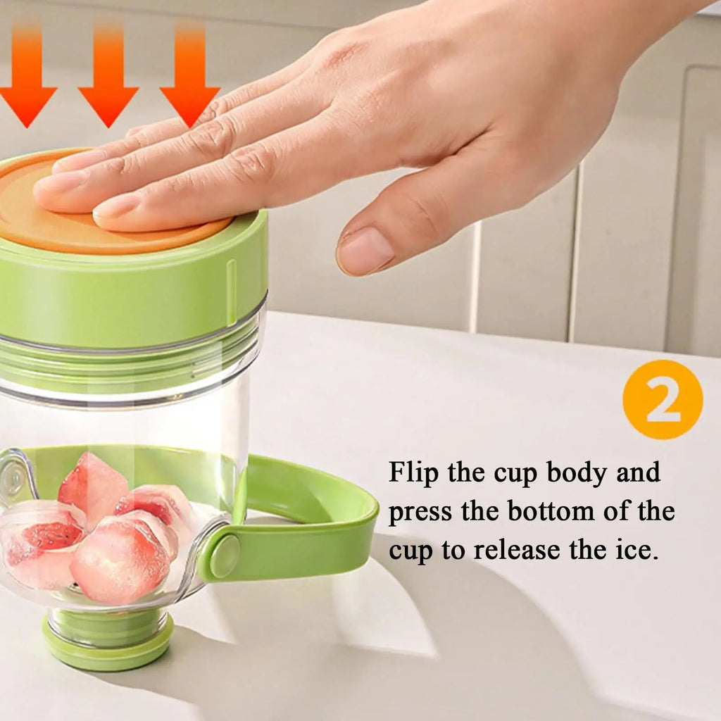 Freezer Ice Tray Cold Blocks Maker Straw Handle Making Bottle Picnic
