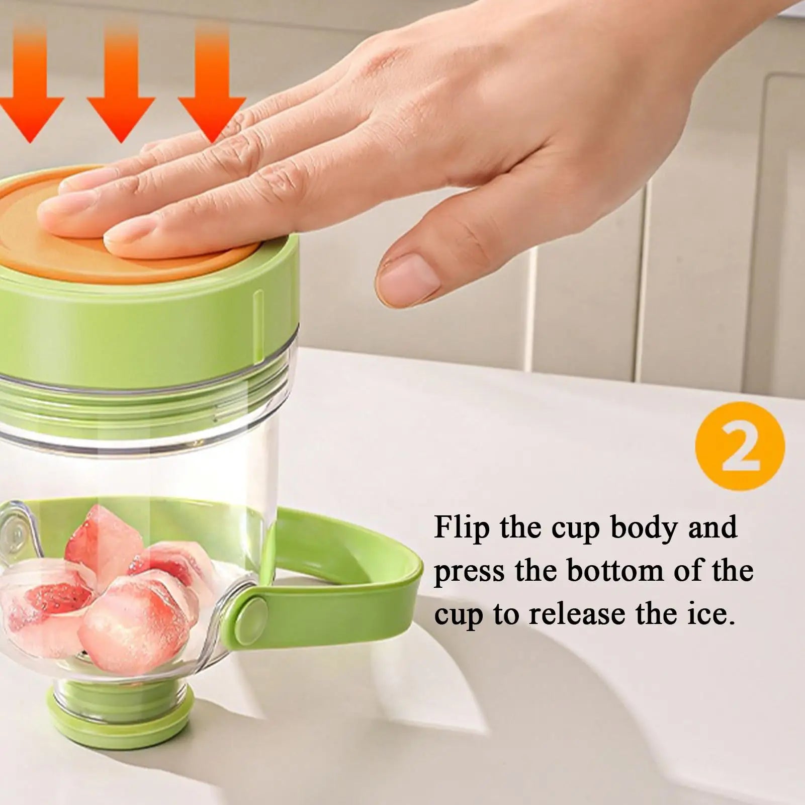 Freezer Ice Tray Cold Blocks Maker Straw Handle Making Bottle Picnic