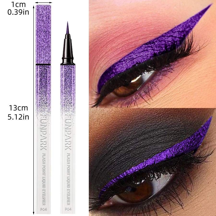Purple Fine Liquid Eyeliner Waterproof Long Lasting Eye Pen