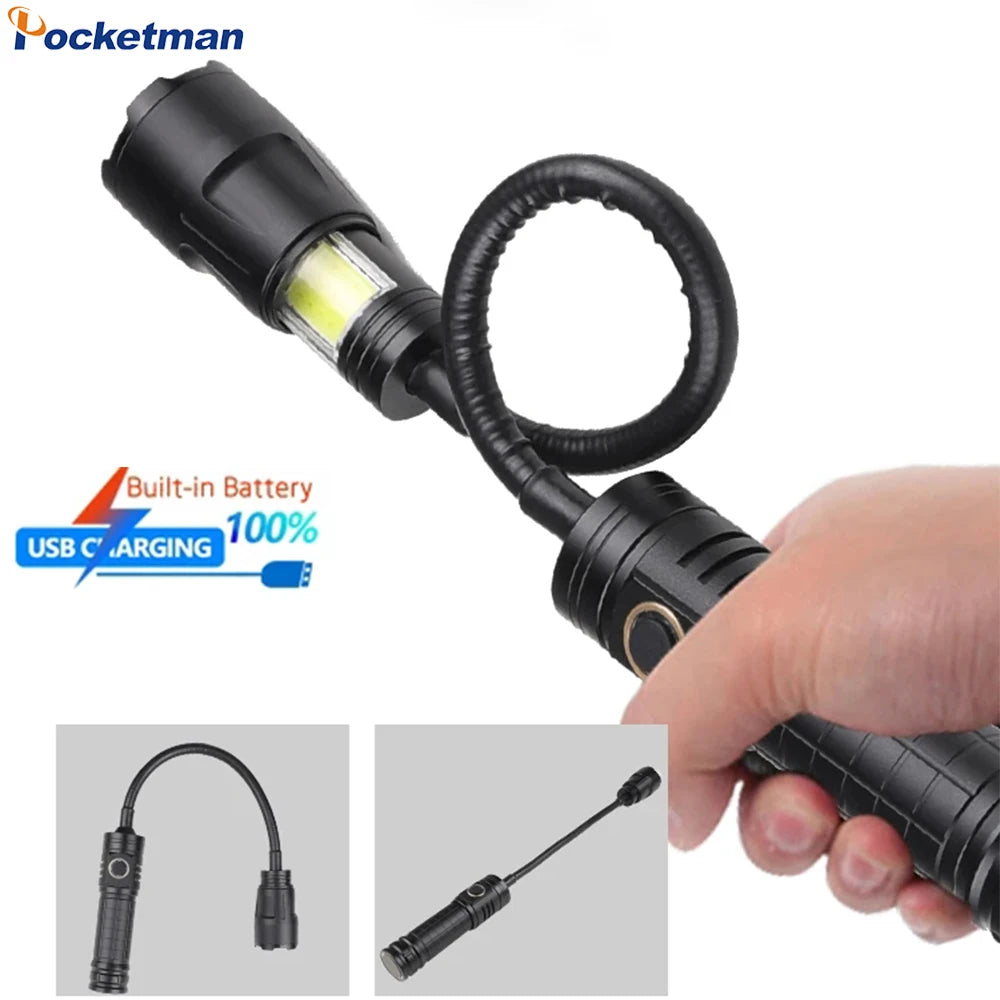POCKETMAN XHP50 LED Flashlight – Magnetic Flexible Work Light
