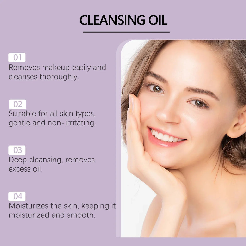 Grape Seed Cleansing Oil Makeup Remover – Sensitive Skin Facial Cleansing Oil Zpaxo