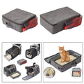 Foldable Cat Litter Box for Travel Cat Litter Box Waterproof with Zipper Lid Zpaxo 35cmx45cm