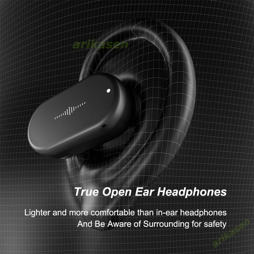Wireless Headphones TWS Open Ear Rotatable Earhooks Bluetooth 5 3