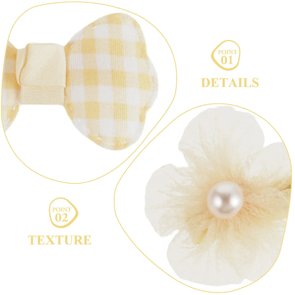 Pet Hair Bow Clips Girl Puppy Flower Bowknot Dog Accessories Small