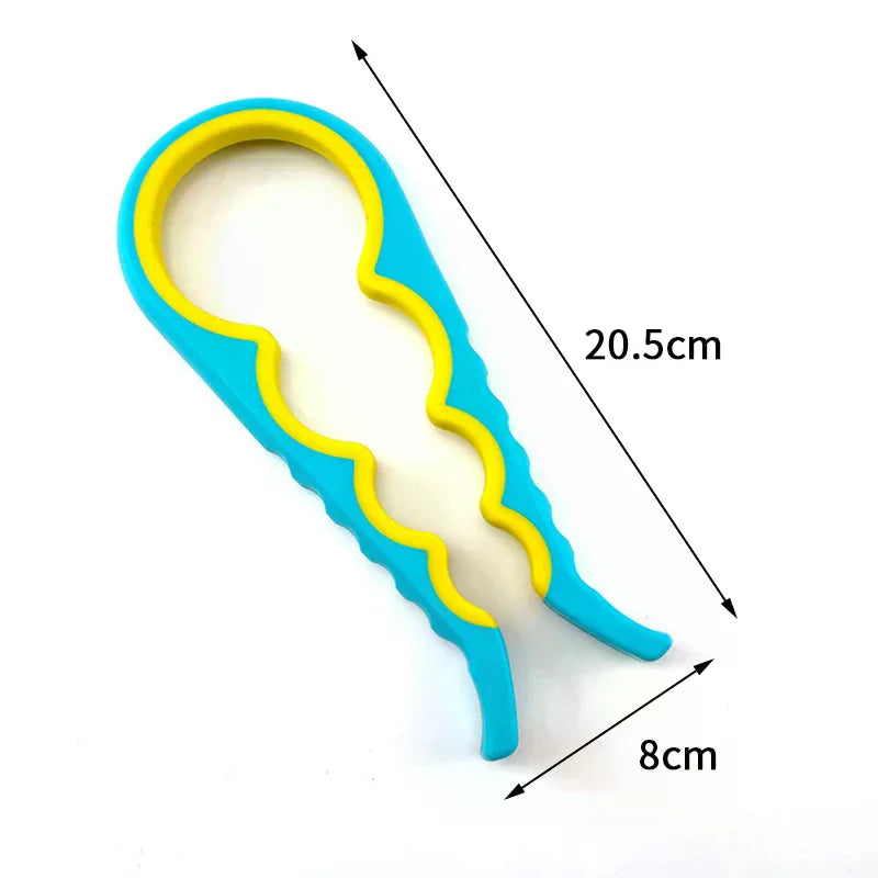 1 Bottle Opener Screw Cap Multi-functional 4-in-1 Can Clamp Lid Jar Zpaxo