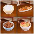 ▶1Set Dollhouse Miniature Chinese Dishes Food Bowl Rice Models DIY Dolls House Kitchen Decoration Zpaxo 1Set