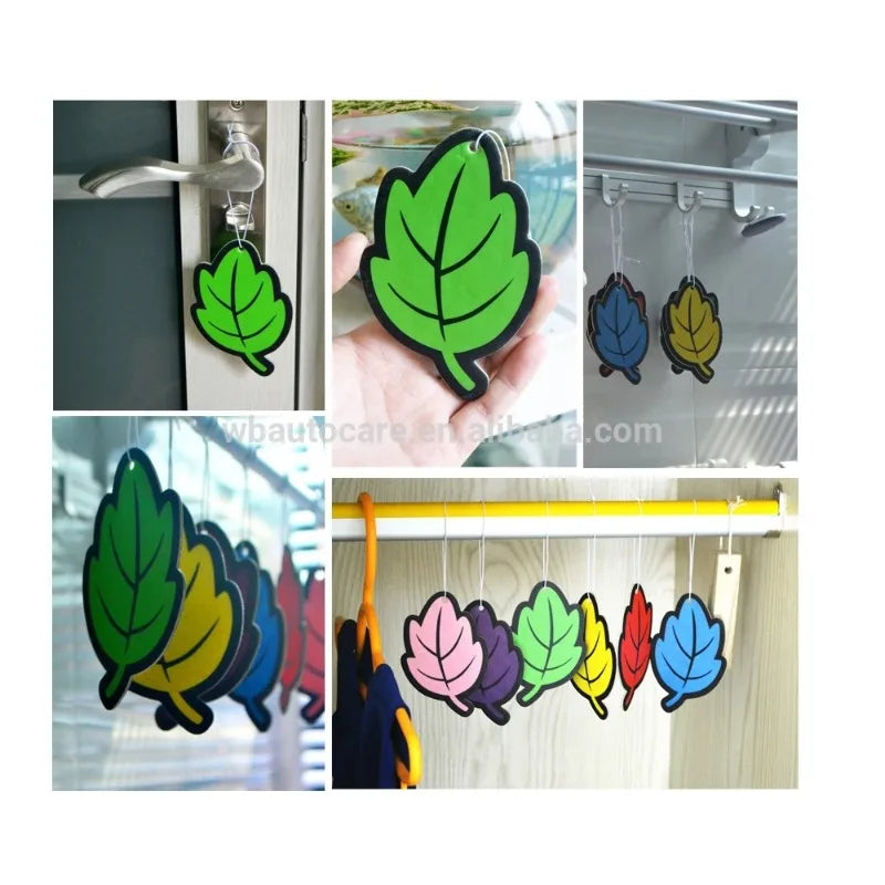 Natural Tea Paper Car Air Freshener – Leaf Shape 48 Pack
