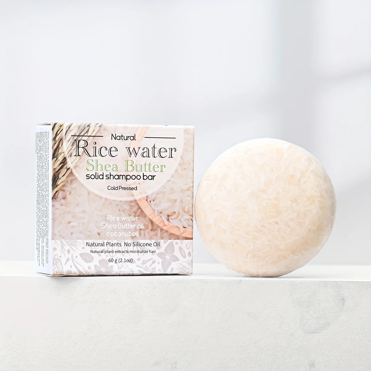 12-Pack Rice & Shea Butter Solid Shampoo Bars – Deep Cleanse Solid Shampoo Bar Zpaxo