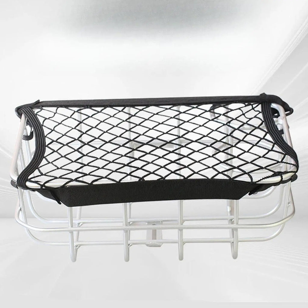 Road Bike Basket Cargo Net, Lightweight Portable Stretchable Netting for Motorcycle, Snowmobile Luggage Zpaxo