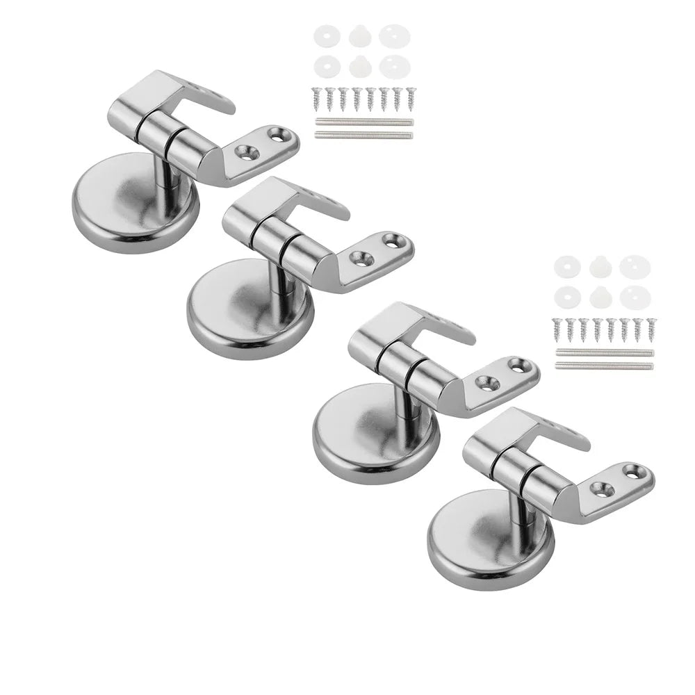 2/4pcs Toilet Seat Hinges Universal Seat Top Fix Hinge Stainless Steel Replacement Toilet Seat Parts Mounting Connector Attachme Zpaxo 4pcs