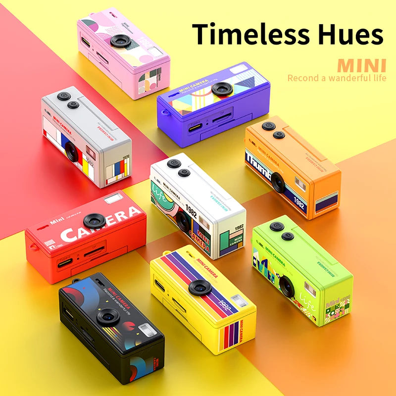 Thumb Keychain Camera 0.96inch Flip Screen Mini Digital Camera Retro Portable Selfie Camera Video Recorder Verysmall Camcorder Zpaxo