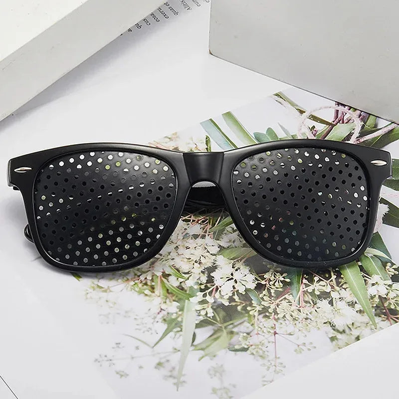 Pinhole Glasses – Vision Focus Training | Unisex Black Frames